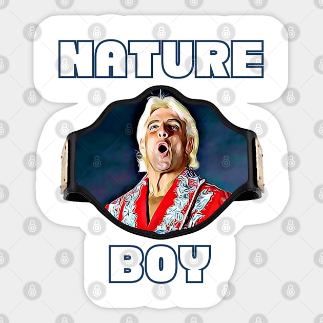 Nature Boy Ric Flair Championship Belt Woo! Sticker by Tomorrowland Arcade